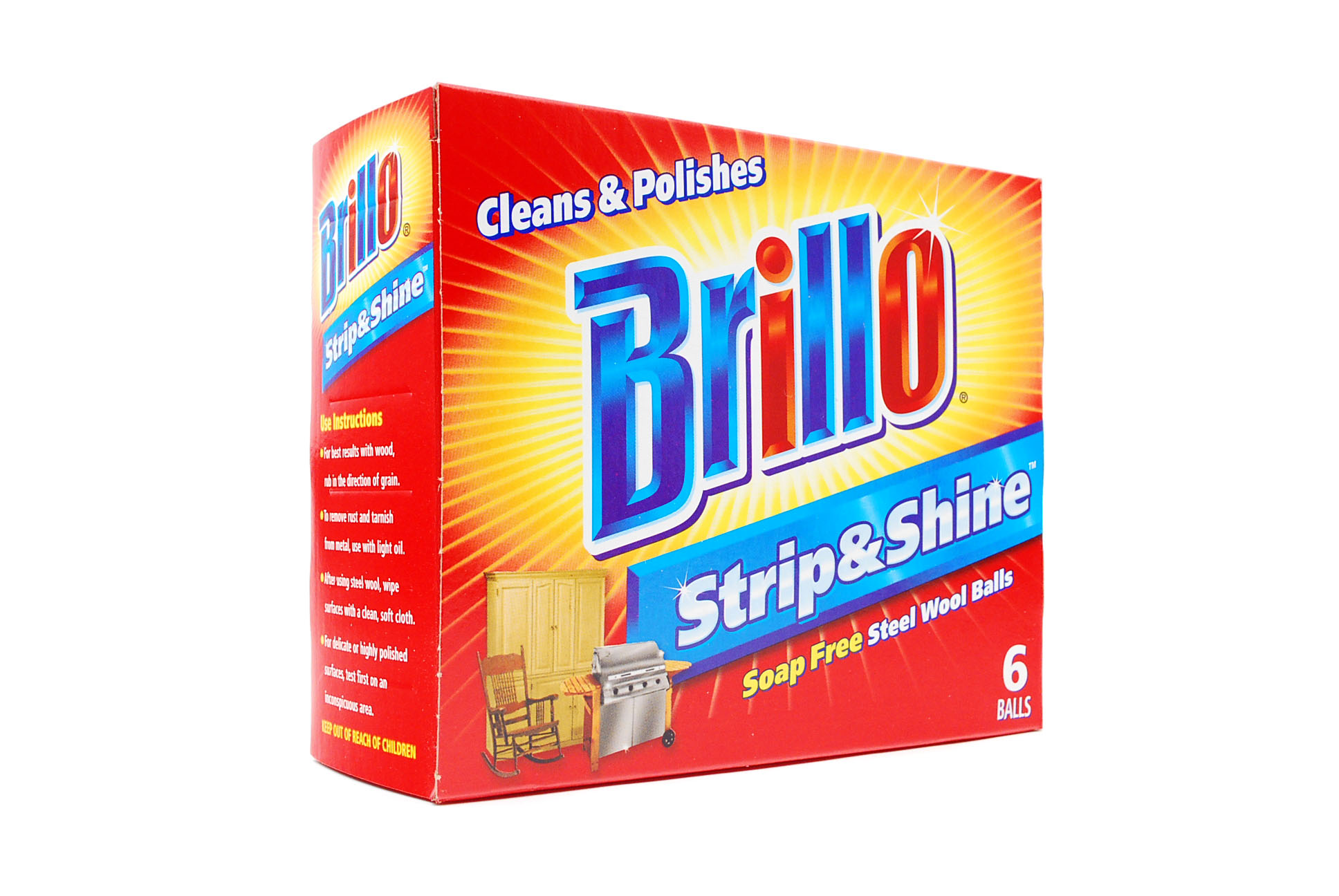 Brillo Strip & Shine Steel Wool Balls 6ct Aliton's Pharmacy Home Healthcare Centers